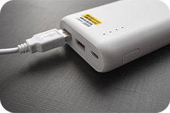 ラベルの貼付対象となるモバイルバッテリー